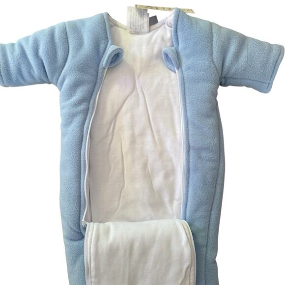 NWT Baby Blue Magic Sleepsuit Microfleece Baby Transition Swaddle 3-6M - Picture 3 of 5